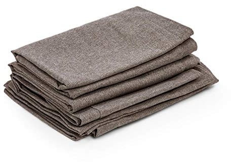 blumfeldt Theia Polsterbezüge - Material: 100% Polyester gewebt 220 g/m² , wasserabweisend , geeignet für Handwäsche , 8-teiliges Zubehör-Set , Braun meliert