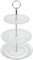 YöL 3 Tier Cake Stand Glass Muffin Cupcake Embossed Afternoon Tea Serving Platter