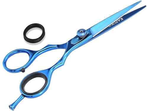 Profi Haarschere Friseurschere Ergo 5,5 Zoll Haarschneideschere mit Scharfem und Präzisem Schnitt für einen perfekten Haarschnitt Rostfrei Edelstahl mit aufwendiger Oberflächengestaltung (Motiv 1)