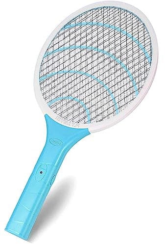 WUEAOA Electric Fly Swatter Bug Zapper Racket Battery Operated Flies killer Indoor & Outdoor Pest Control Mosquito and Insect Catcher Racket,2AA Batteries not Included