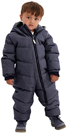 Killtec Skioverall Kinder Twinkly MNS ONPC B - Overall in Daunenoptik - Schneeanzug mit Kapuze - Winteranzug mit flauschigem Innenfutter, dunkelnavy, 74/80