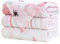 Little Grape Land Baby Pucktuch, Mulltuch 120 x 120cm 3er Set,Mullwindeln Babydecken für Junge und Mädchen, Spucktücher Baby, Musselin Babydecke Swaddle für Neugeborene, (Rosa)