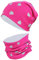 TupTam Unisex Kinder Beanie Mütze Schlauchschal Set, Farbe: Herzen Glitzer Grau/Amaranth Grau Meliert, Größe: 56-58