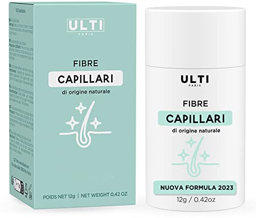 ULTI Paris Streuhaar zur Haarverdichtung & vollem Haar.100% Natur! Schütthaar bei Haarausfall und lichtem Haar - Haarpuder - 12g (Weiss) (12g, Weiss)