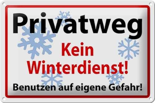 FEMER Blechschild Hinweis 30x20cm Privatweg kein Winterdienst