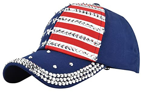 QIFLY Mens Usa Flag Washed Cotton Baseball Cap Herren Damen Verstellbar Usa Baseball Cap Us American Flag Embroidered Mesh Trucker Cap Baseball Cap Flag Usa