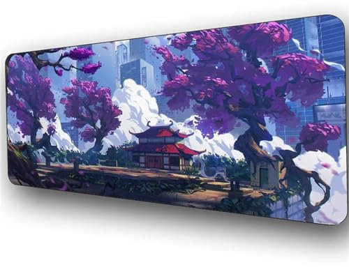 Tapis de Souris de Jeu XXL - 1000x500mm - Dessin Animé - Tapis de Clavier Antidérapant avec Bords Cousus - Lavable et résistant - pour Joueur,Bureau et Maison