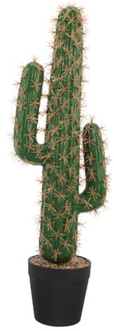 HOMSFOU Figura Bonsái Cactus Artificial Decoración De Escritorio y Hogar Mantenimiento Bajo