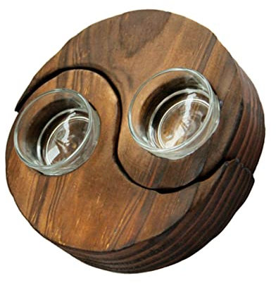 Cabilock Juego de 2 Candelabros Cónicos de Madera Juego de Soportes Decorativos para Plato para Candelabro Artesanal