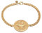 Kuzzoi Buddha 0201662324 - Bracciale da uomo con bussola in argento 925, con ciondolo rosa dei venti (25 mm), colore: Oro per l'uomo, lunghezza 19-21 cm, Argento sterling Oro giallo