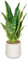 Hollyone Sansevieria - Planta artificial artificial de 44 cm en maceta de cerámica blanca, planta decorativa amarilla artificial de serpiente para casa, cocina, decoración de mesa
