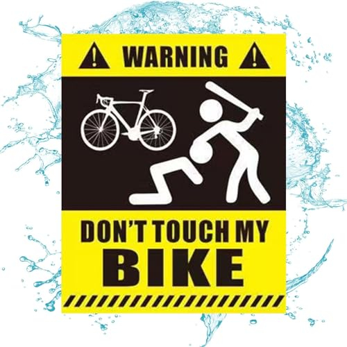 Aufkleber „Don’t Touch My Bike“, Dont Touch My Bike - Wasserfester dekorativer Warnaufkleber - Warnschild „Don't Touch My Bike“-Aufkleber, wasserfester Stoßstangenaufkleber,