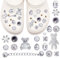 Schuhanstecker, 18 Stück für Crocs Anstecker Glitzer, Schuh Charms, Schuhanhänger, für Charms Glitzer, für Crocs Anstecker Gold, PVC Shoe Charm für Mädchen Frauen Kinder