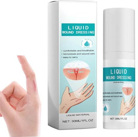 Spray liquido per bendaggi da 30 ml, traspirante, impermeabile, gel curativo per ferite, per piccoli tagli, graffi, ferite (1 pezzo)