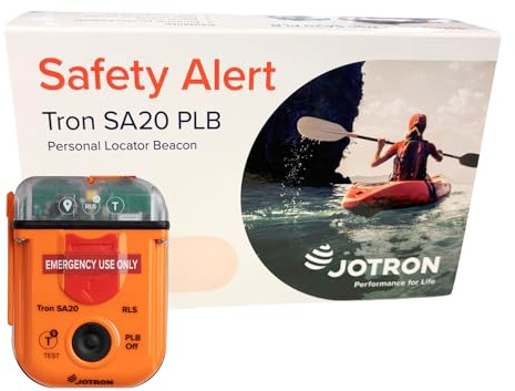 Jotron Tron SA20 PLB Persönlicher Ortungssender | Kompakt und leicht | GPS & Galileo GNSS | 406 MHz Notsignal | Wasserdicht | Solas-Zulassung | programmiert für Britische Registrierung