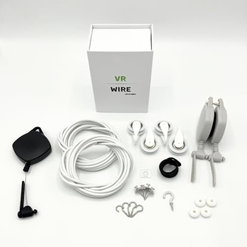 VR Wire II Endgame - The Ultimate VR Cable Management Pulley System, Feels Wireless in a 12 x 12 ft. Playspace (Gray)