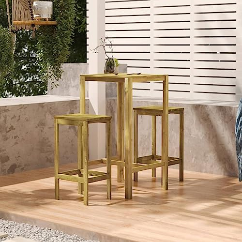 TUERYAFEK Bar-Tisch aus imprägniertem Kiefernholz 60x60x110 cm, Outdoor Terrassentisch für Garten und Innenbereich, langlebig und korrosionsbeständig