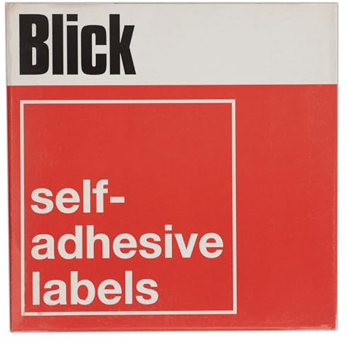 Blick Labels, White, Self Adhesive Stickers Dispenser Pack, Rectangular, 25mm x 75mm, 320 Labels, for Home, Office, Family, School, Holiday Calendar Organising, Planner, Rewards Chart, Colour Coding
