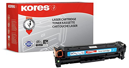Kores G1218RBB Toner Cyan und Laserkartusche für Laserdrucker, HP Color LaserJet CP 2025, 2320, CC531A, Standard