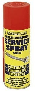 2 x Silverhook Workshop Service Spray/Spray Lubricant 500millilitres Aerosol Can with Applicator