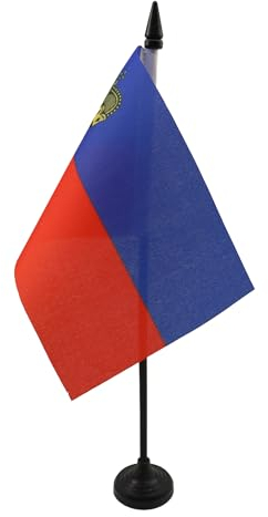 AZ FLAG - Tischflagge Liechtenstein - 15x10 cm - Liechtensteinische Tischfahne 10 x 15 Cm - Flaggen