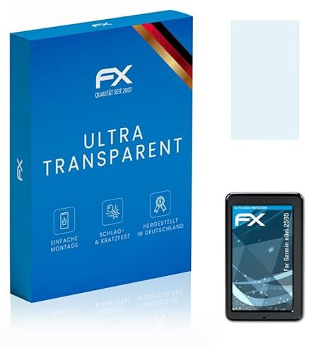 atFoliX Schutzfolie kompatibel mit Garmin nüvi 2595 Folie, ultraklare FX Displayschutzfolie (3X)
