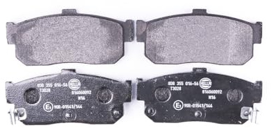 HELLA 8DB 355 016-561 Brake pad set - with acoustic wear warning - T3028