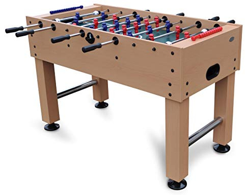 Gamesson Home Table Midfielder Football Set - L4' 6 Engineered Wood | 16mm Telescopic Rods & Leg Levelers | Includes 2 x 36mm Balls | Perfect for Family Foosball Entertainment & Home Use