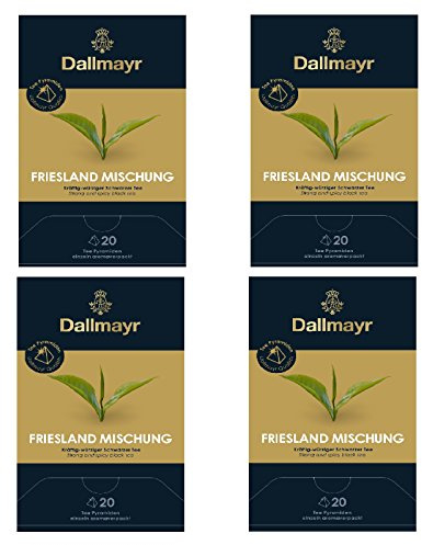 4 x Dallmayr Schwarzer Tee Frieslandmischung 20 Pyramiden x 2,5g