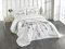 ABAKUHAUS Indie Tagesdecke Set, böhmische Traum, Set mit Kissenbezügen Waschbar, für Doppelbetten 220 x 220 cm, Grau Weiß