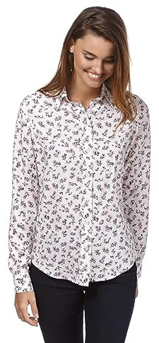 Vincenzo Boretti Blusa, Taglio Giusto, Colletto della Camicia Fucsia Scuro M