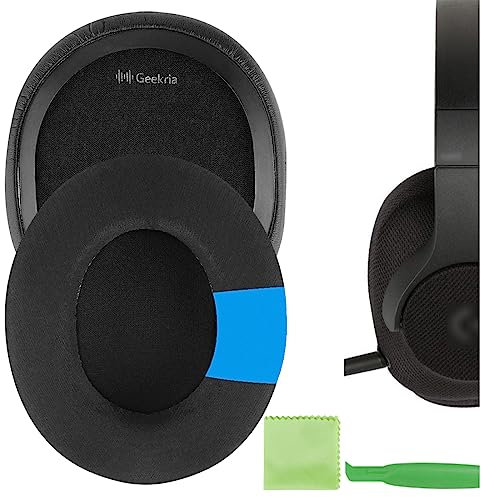 Geekria Sport Cooling Gel-Infused Cloth Ersatz-Ohrpolster für Kopfhörer Logítech G433, G233 Headphone, Ohrpolster, Earpads Repalcement