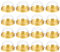Holibanna 200Pcs Mini Cupcake Container with Clear Dome Clear Plastic Muffins Cheese Pastry Box Dessert Cake Display Holder for Wedding Birthday Party Supplies Gold