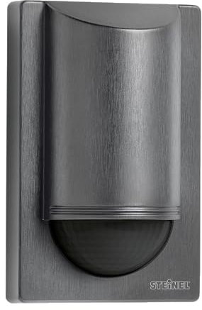 Steinel Infrarot-Bewegungsmelder IS 2180-2 Anthrazit, 180° und 12 m Erfassung, Aufputz-Sensor, 1000 W, Unterkriechschutz