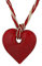 Venetiaurum - Collar para Mujer con Corazón Rojo en Cristal de Murano Original y Plata 925 - Joya Certificada Made in Italy
