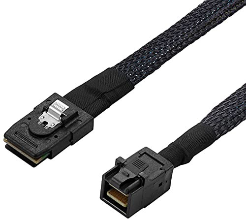 Twozoh Interne Kabel Mini SAS HD SFF-8643 auf Mini SAS SFF-8087, Mini SAS SFF-8643 auf Mini-SAS 36 Pin SFF-8087 (1M)