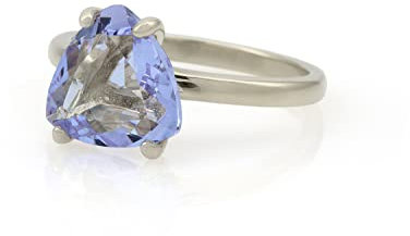 Ansprechende Tansanit Schmuck Ring - Artisan-made Einfache Ringe für Frauen - Customizable Gold und Silber Verlobungsring, Geburtsstein Ring, Jahrestag Ring, Geschenk-Ring für Sie - mit Geschenk-Box