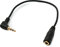 System-S Cavo audio 15 cm stereo AUX jack 2,5 mm maschio a 3,5 mm femmina angolo nero