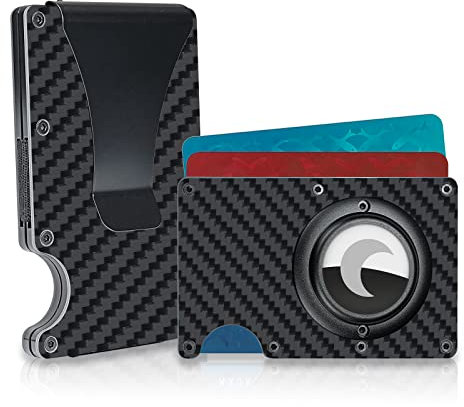 WOWLED Porte-cartes de crédit fin, Noir , slim, Minimaliste