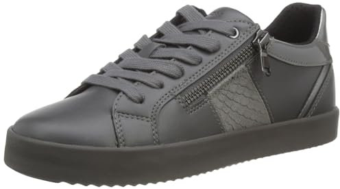 Geox D Blomiee E, Scarpe da Ginnastica Donna, Grigio Scuro, 37 EU