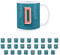 Purely Home Brewery Alphabet Letter D Mug - White Coffee Tea Present Personalised Initial Gift