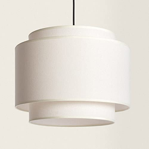 LEDKIA LIGHTING - Hängeleuchte Arija | Vintage Design | Vielseitige Beleuchtung | E27 Fassung | Ideal für Esszimmer, Schlafzimmer, Küchen, Beige, Metall