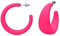 Soul-Cats 1 Paar Kunststoff Creolen Acryl Ohrstecker Ohrringe Hoops Retro, Farbe:pink