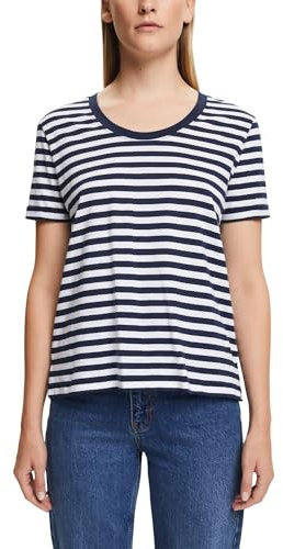 ESPRIT Damen 994ee1k308 T-Shirt, 402/Navy 3, Small
