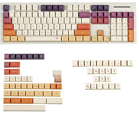 1,7 mm dicke deutsche französische ISO Cloud Dye Sub-Tastenkappen dickes PBT Cherry Profile Tastenkappen-Set für QWERTZ AZERTY MX Tastatur
