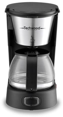 Techwood Cafetière électrique 6/8 tasses - Capacité 750 ml, Système Antigouttes, Niveau d'Eau Visible, Arrêt Automatique