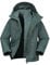 Mountain Warehouse Fell Kids 3 in 1 Jacket - Water-Resistant Triclimate Raincoat, Detachable Inner Coat & Packaway Hood - For Walking, Hiking & Outdoors Dark Khaki Kids Size 5-6 Years