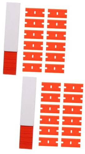 MAGICLULU 200stücke Kunststoff Schaberblätter Für Reinigung Von Aufklebern Etiketten Und Kleberückständen Für Fenster Und Küchenoberflächen