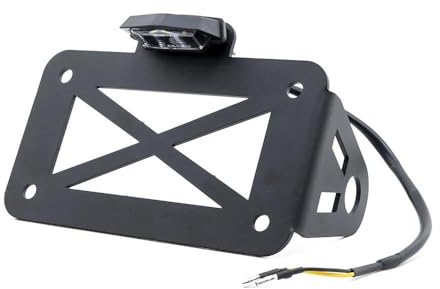 YYSMO For Harley Sportster Bobber Chopper Custom Motorcycle Metal Side Mount License Plate Number Light Bracket Holder