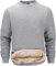Tansozer Uomo Felpe Calde Inverno Ponticello Pile Termico Foderato Pullover Sherpa Maglione(Grigio Chiaro, L)